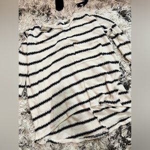 Carly Jean cream/black striped sweater M